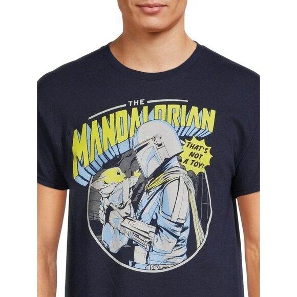 Star Wars Grogu and Mandalorian Graphic Tee NEW - Picture 2 of 2